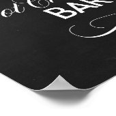 Hot-Chocolate Bar, gebarentaal met zwarte achtergr Poster (Hoek)