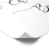 Hot Chocolate Bar inloggen in script Poster (Hoek)