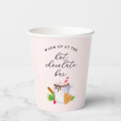 Hot Chocolate Bar Papieren Bekers (Achterkant)