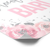 Hot Chocolate Bar Roze Winter ONEderland Party Poster (Hoek)