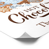 Hot Chocolate Bar Sign Blue Christmas Poster (Hoek)