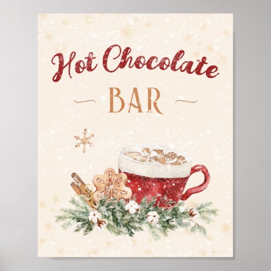 Hot Chocolate Bar-station — IY Idea-kerstfeest Poster (Voorkant)