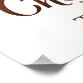 Hot Chocolate Bar Teken Roze Kerst Poster (Hoek)