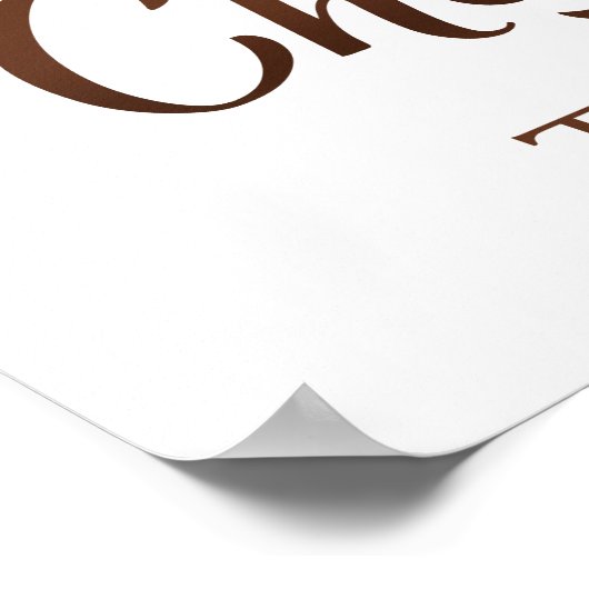 Hot Chocolate Bar Teken Roze Kerst Poster (Hoek)