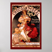 Hot Chocolate Beverage French Ad Print (Voorkant)