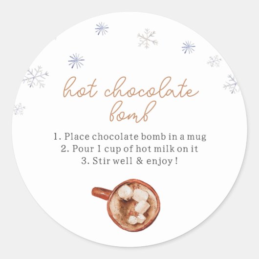 Hot Chocolate Bomb Favoriet Label (Voorkant)
