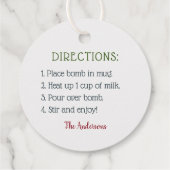 Hot Chocolate Bomb Gift Label (Achterkant)