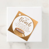 Hot Chocolate Bomb Labels Je bent de Bomb Coca (In situ)