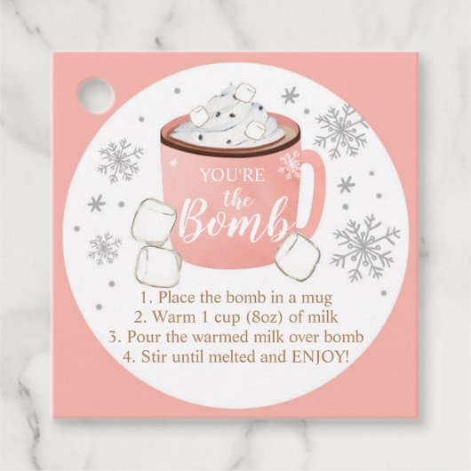 Hot Chocolate Bomb Labels Je bent de Bomb Coca (Voorkant)