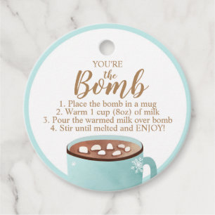 Hot Chocolate Bomb Labels Je bent de Bomb Coca