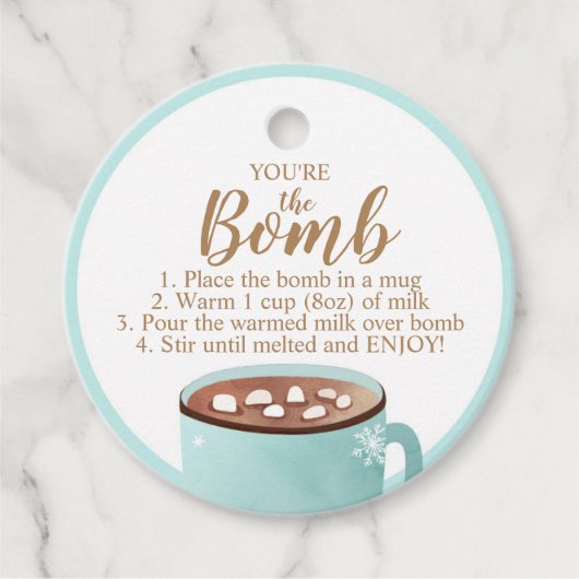 Hot Chocolate Bomb Labels Je bent de Bomb Coca (Voorkant)