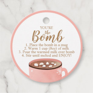 Hot Chocolate Bomb Labels Je bent de Bomb Coca