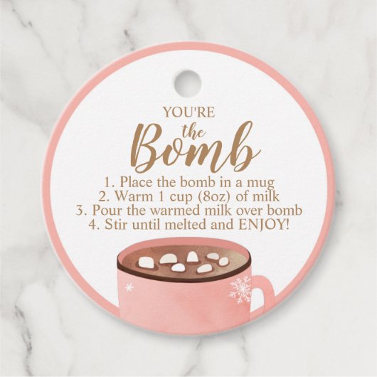 Hot Chocolate Bomb Labels Je bent de Bomb Coca (Voorkant)