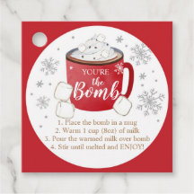 Hot Chocolate Bomb Labels Je bent de Bomb Coca