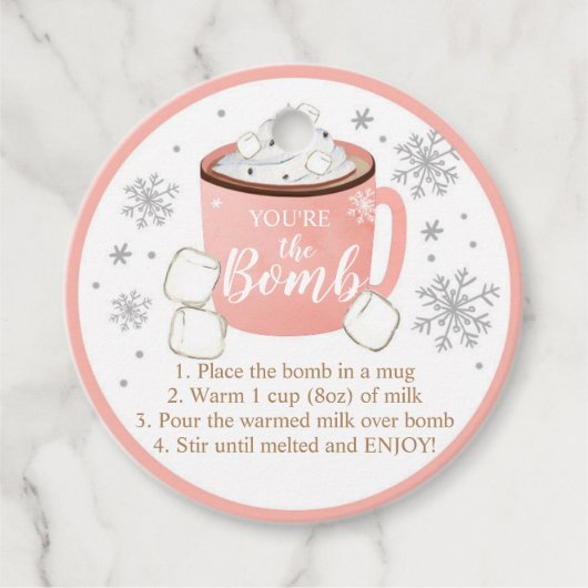 Hot Chocolate Bomb Labels Je bent de Bomb Coca (Voorkant)