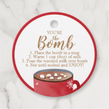 Hot Chocolate Bomb Labels Je bent de Bomb Coca
