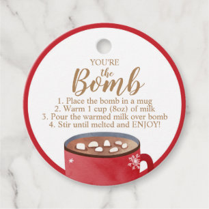 Hot Chocolate Bomb Labels Je bent de Bomb Coca
