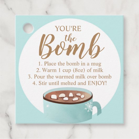 Hot Chocolate Bomb Labels Je bent de Bomb Coca (Voorkant)