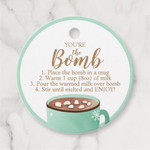 Hot Chocolate Bomb Labels Je bent de Bomb Coca