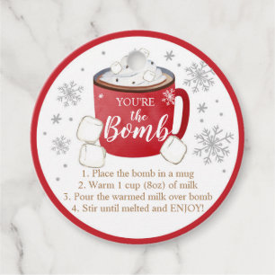 Hot Chocolate Bomb Labels Je bent de Bomb Coca