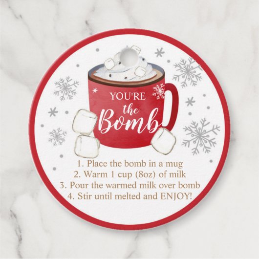 Hot Chocolate Bomb Labels Je bent de Bomb Coca (Voorkant)
