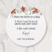 Hot-Chocolate Bomb Richtingen Label (Achterkant)