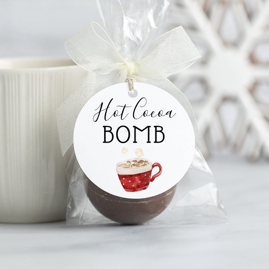 Hot-Chocolate Bomb Richtingen Label