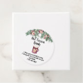 Hot Chocolate Bomb Tag Evergreen Christmas Bedankjes Labels (In situ)