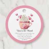 Hot Chocolate Bomb U bent de Valentijnse Bomb Bedankjes Labels (Voorkant)