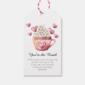 Hot Chocolate Bomb U bent de Valentijnse Bomb Cadeaulabel (Voorkant)