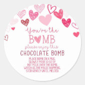 Hot Chocolate Bomb Valentijn Label (Voorkant)