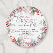 Hot Chocolate Bomb Winter Bloemen Bedankjes Labels (Voorkant)