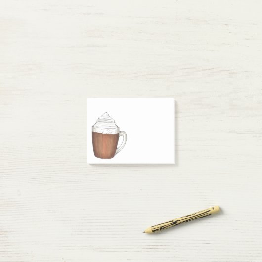 Hot-Chocolate Cacao-hipped Cream Holiday Post-its Post-it® Notes (Op bureau)