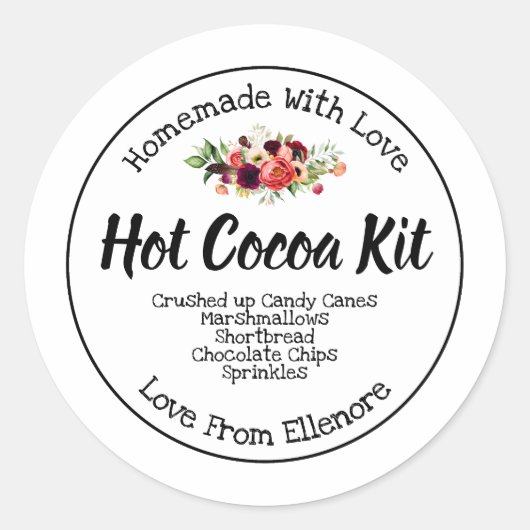 Hot Chocolate Cacao Kit Jar Label (Voorkant)