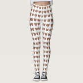 Hot Chocolate Cacao Vakantie Kerst Drinken Leggings (Voorkant)