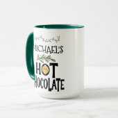 Hot Chocolate Christmas Gingerbread & Custom Name Mok (Voorkant links)