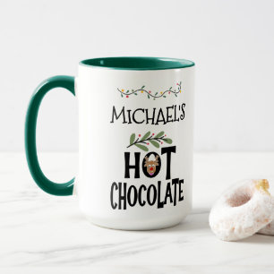Hot Chocolate Christmas Rendier & Aangepaste naam Mok