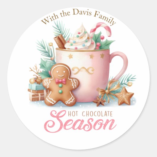 Hot Chocolate Christmas Season Sticker (Voorkant)