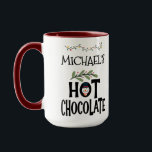 Hot Chocolate Christmas Snowman & aangepaste naam Mok<br><div class="desc">De "Hot Chocolate Snowman" face mok voor kinderen is een charmante en feestelijke manier om te genieten van warme drankjes in de winter. met de naam van uw kind, voegt het een persoonlijk tintje toe, waardoor het een heerlijk geschenk of aandenken is. Perfect voor het serveren van warme chocolademelk met...</div>