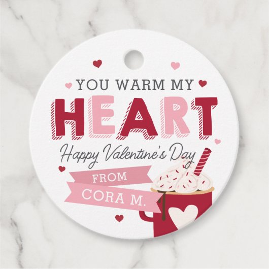 Hot Chocolate Classroom Valentijnsdag Labels (Voorkant)