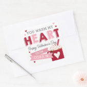Hot Chocolate Classroom Valentijnsdag Vierkante Sticker (Envelop)