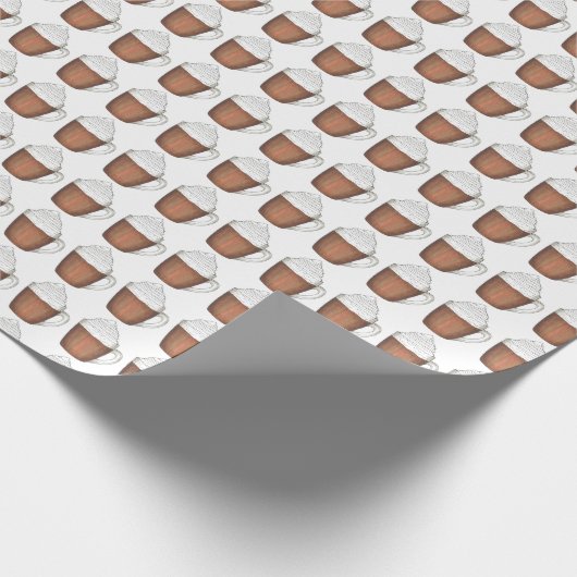 Hot Chocolate Cocoa Winter Kerstfeestdag Drink Cadeaupapier (Hoek)