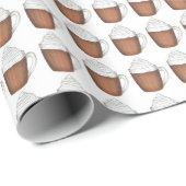 Hot Chocolate Cocoa Winter Kerstfeestdag Drink Cadeaupapier (Rol Hoek)