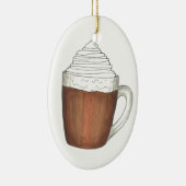 Hot Chocolate Cocoa Winter Kerstfeestdag Drink Keramisch Ornament (Rechts)