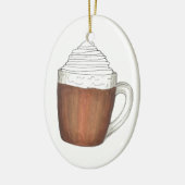 Hot Chocolate Cocoa Winter Kerstfeestdag Drink Keramisch Ornament (Links)
