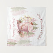 Hot Chocolate & Cookies Kerstmis Verjaardagsfeest Wandkleed (Voorkant (horizontaal))