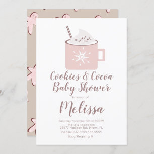 Hot Chocolate Cookies Mok Winter Baby shower Kaart