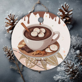 Hot Chocolate & Cookies Winter Baby shower Bedankjes Labels