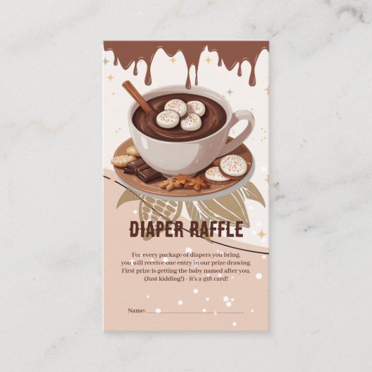 Hot Chocolate & Cookies Winter Baby shower Informatiekaartje (Voorkant)