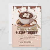 Hot Chocolate & Cookies Winter Baby shower Kaart (Voorkant)